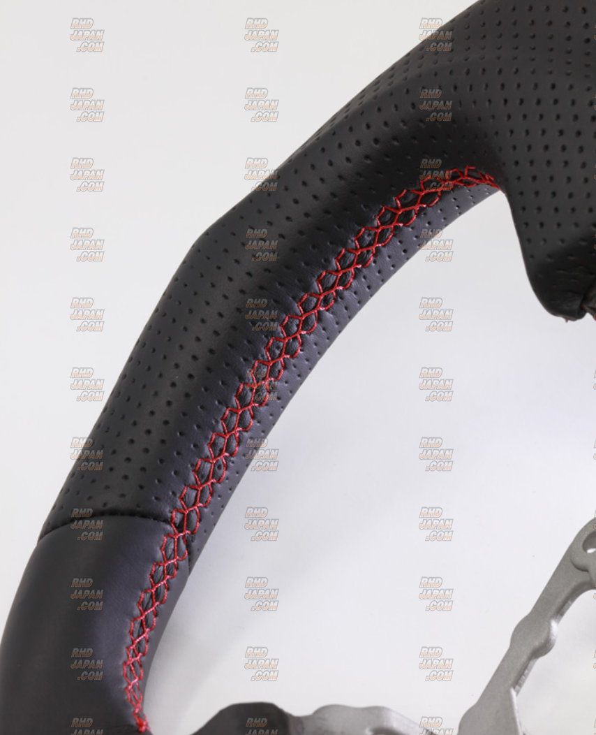 DAMD Sports Steering Wheel Black Carbon Red Stitch SS358-Z - BRZ